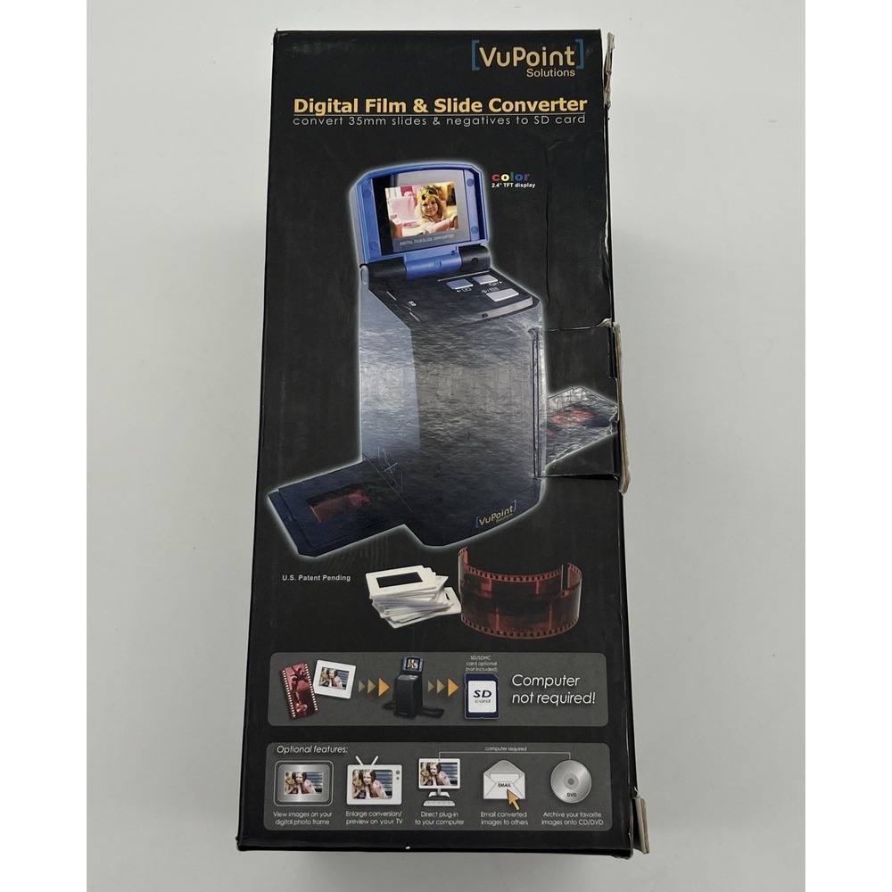 VuPoint Solutions Digital Film Slide Converter 35mm Negatives SD Card FC-C520-VP